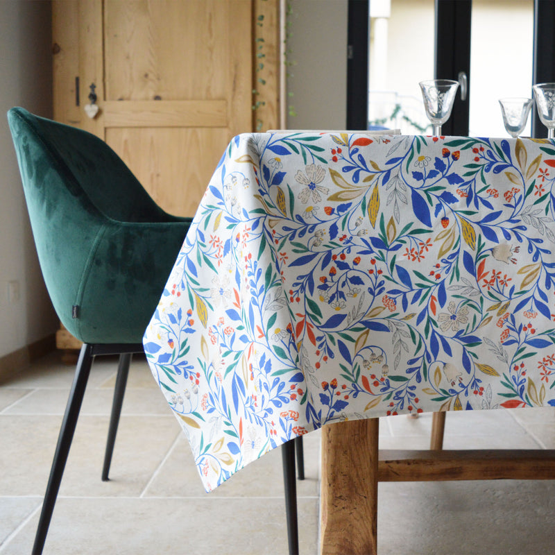 Nappe à motif Primavera tissée et fabriquée en France