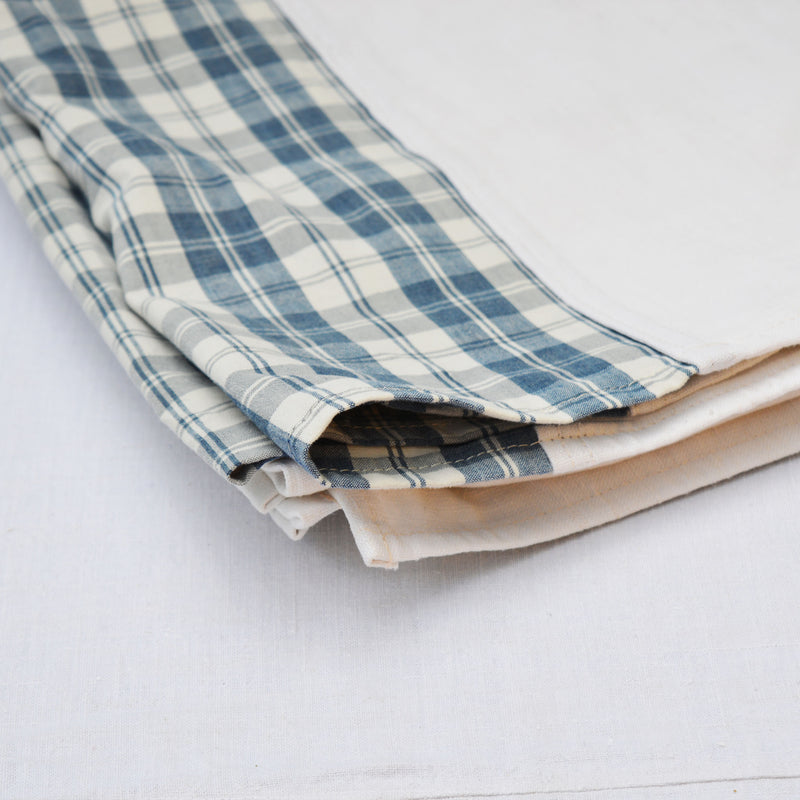 Nappe en kelsch bleu et en lin fabriquée en France