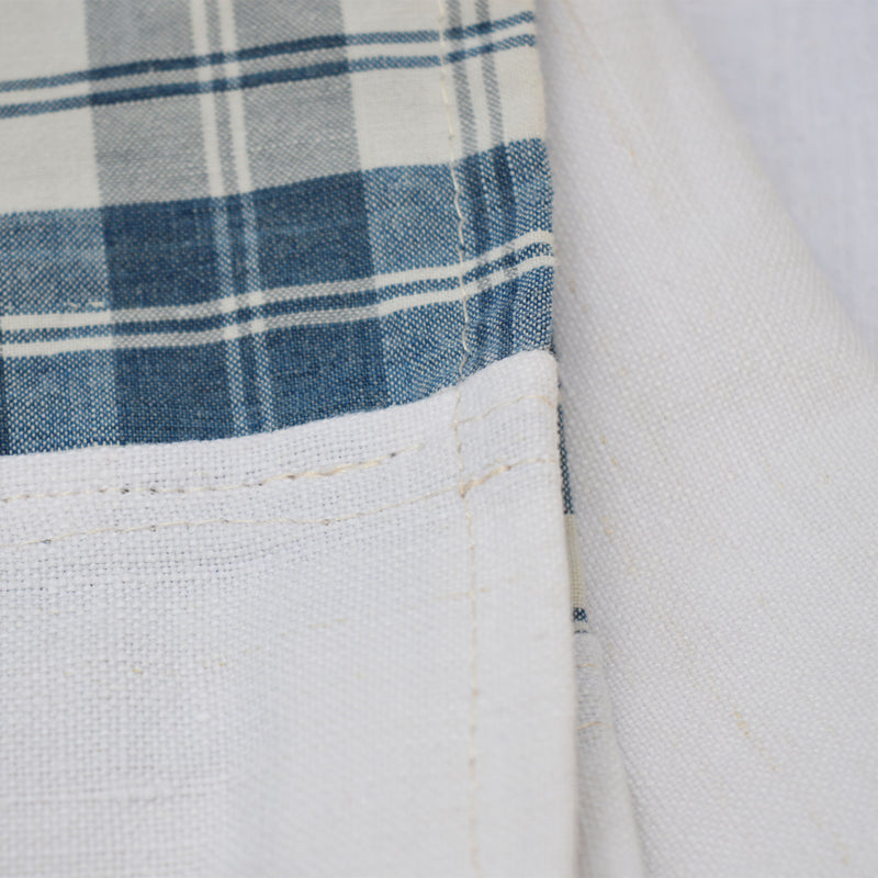 Nappe en kelsch bleu et en lin fabriquée en France