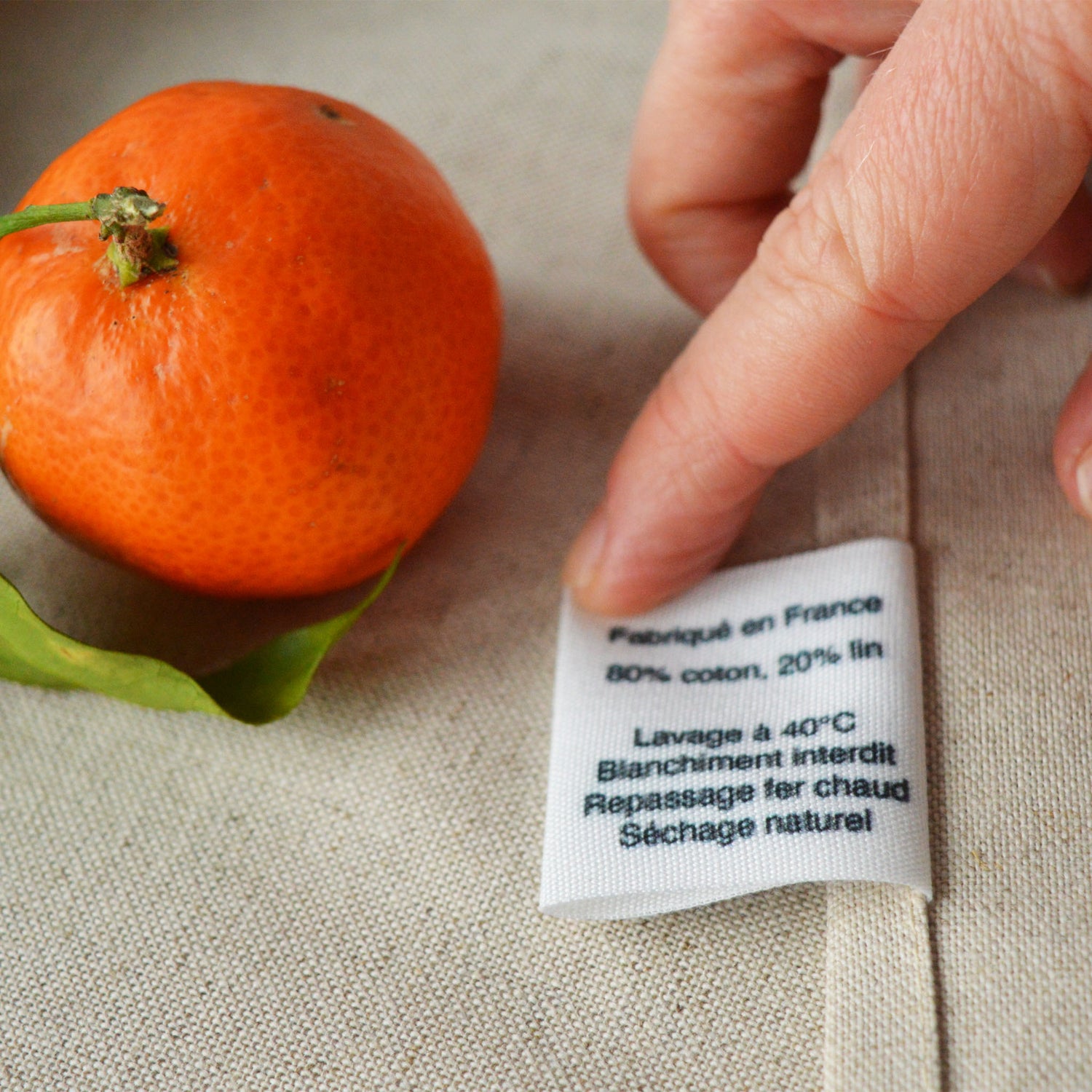 Etiquette textile made in France