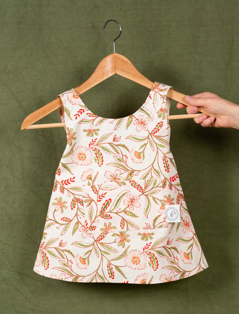 Tablier de cuisine pour enfant de style japonais au motif floral et coloré, taille 2-5 ans
