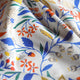 Tissu au mètre à motif Primavera, en coton lin, tissé en France